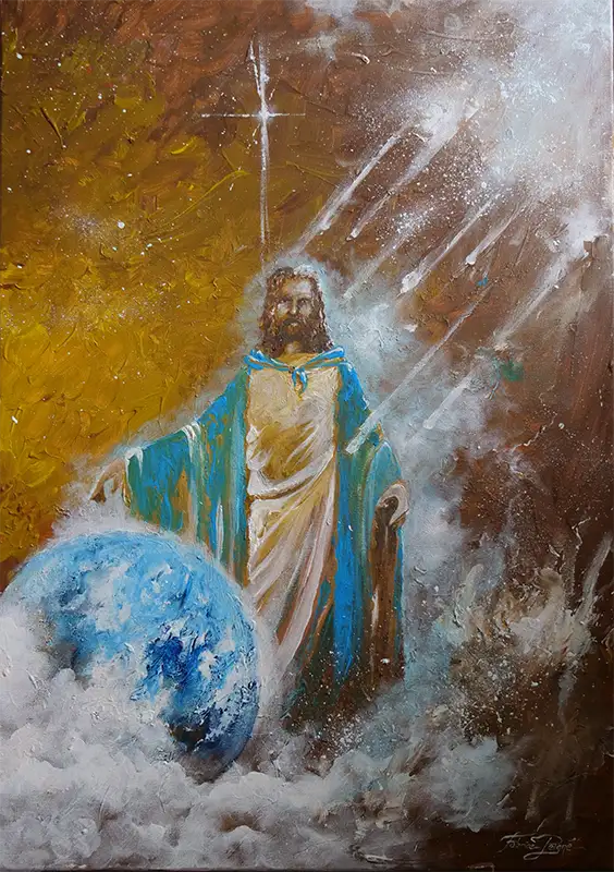 Tableau : Christ protecteur